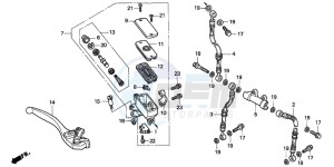 CB1000F drawing FR. BRAKE MASTER CYLINDER