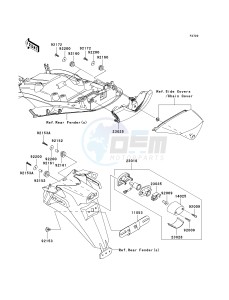 KRF 750 F [TERYX 750 4X4 NRA OUTDOORS] (F8F) C8FA drawing TAILLIGHT-- S- -