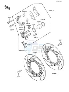 ZX 600 B [NINJA 600RX] (B1) [NINJA 600RX] drawing FRONT BRAKE