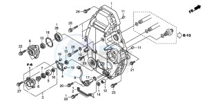 ST1300 drawing REAR CRANKCASE COVER