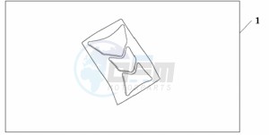 CBF1000T9 Ireland - (EK) drawing TANK PAD HONDA WING LOGO