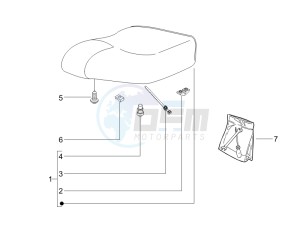 Liberty 50 4T PTT 2007-2012 (D) is drawing Saddle/seats