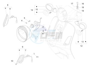 LX 150 4T ie USA drawing Headlight - turn signal