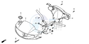 SK50M drawing STEERING HANDLE/ HANDLE COVER (2)