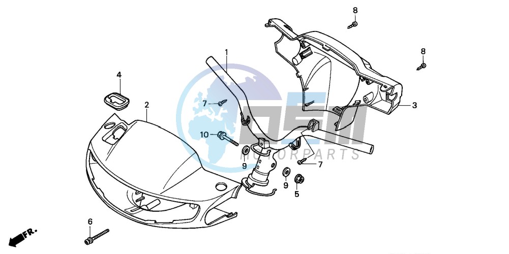 STEERING HANDLE/ HANDLE COVER (2)