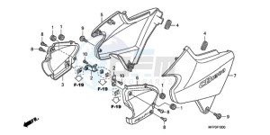 CB1300A9 UK - (E / ABS MKH MME TWO) drawing SIDE COVER