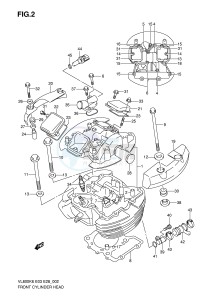 VL800 (E3-E28) VOLUSIA drawing FRONT CYLINDER HEAD (MODEL K6 K7 K8)