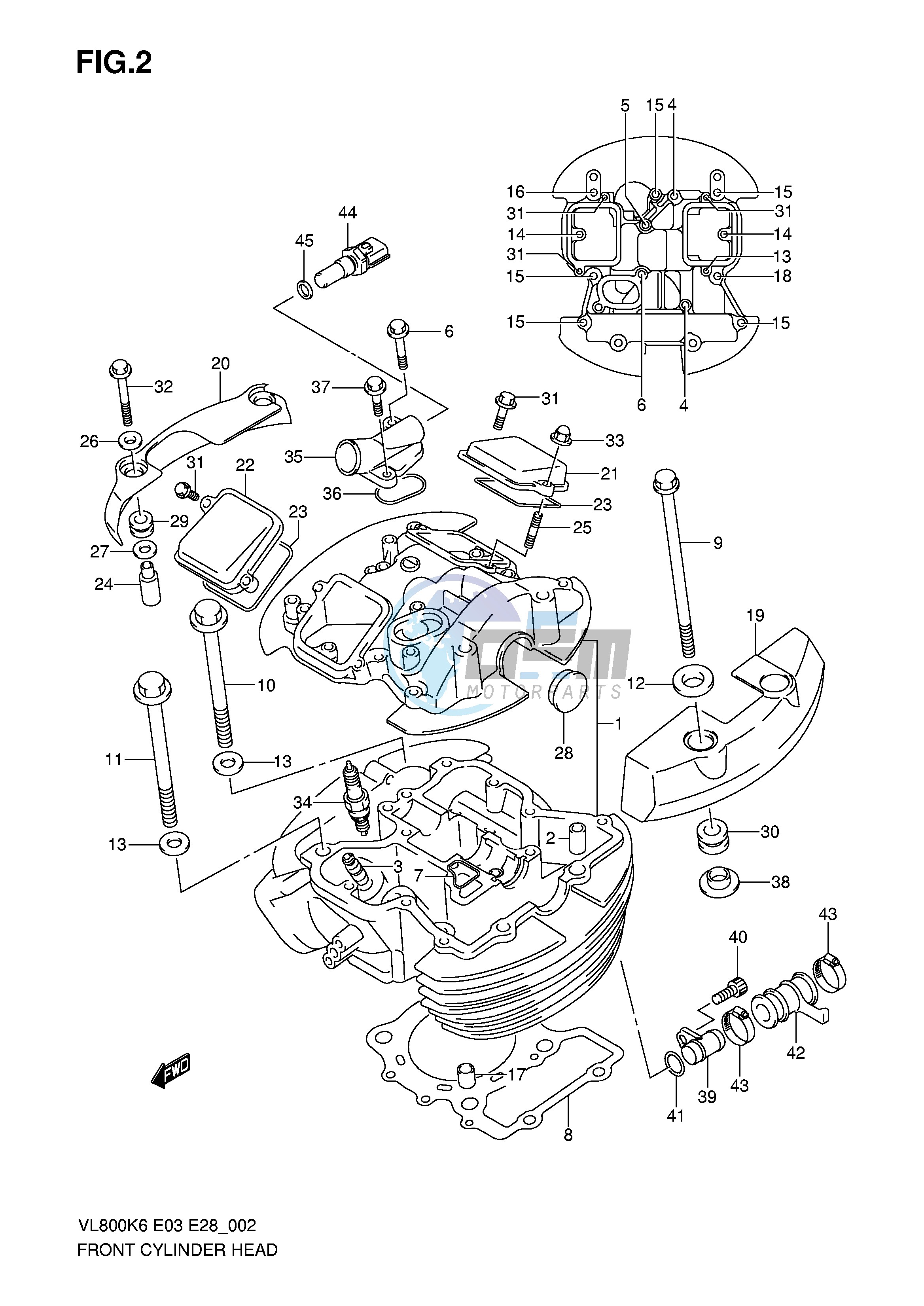 FRONT CYLINDER HEAD (MODEL K6 K7 K8)