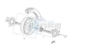 MULHACEN - CAFE' - NIETO - 660 CC EU2 - EU3 - NIETO EU3 drawing REAR WHEEL MY07-08