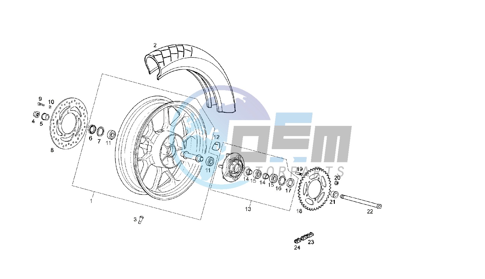 REAR WHEEL MY07-08