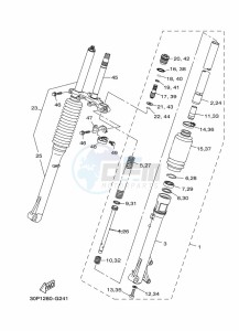 TT-R125LWE (2PTJ) drawing FRONT FORK