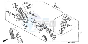 XL1000VA9 Ireland - (EK / ABS) drawing FRONT BRAKE CALIPER (R.) (XL1000VA)