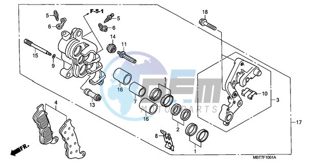 FRONT BRAKE CALIPER (R.) (XL1000VA)