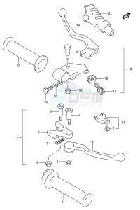 GSX750F (E2) drawing HANDLE LEVER