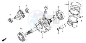 TRX350FE FOURTRAX 350 4X4ES drawing CRANKSHAFT/PISTON