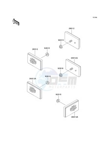 KVF 650 A [PRAIRIE 650 4X4] (A2) [PRAIRIE 650 4X4] drawing REFLECTORS