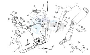 Tuono 1000 v4 R Std APRC drawing Exhaust pipe I