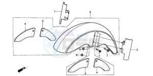 GL1500CD drawing FRONT FENDER