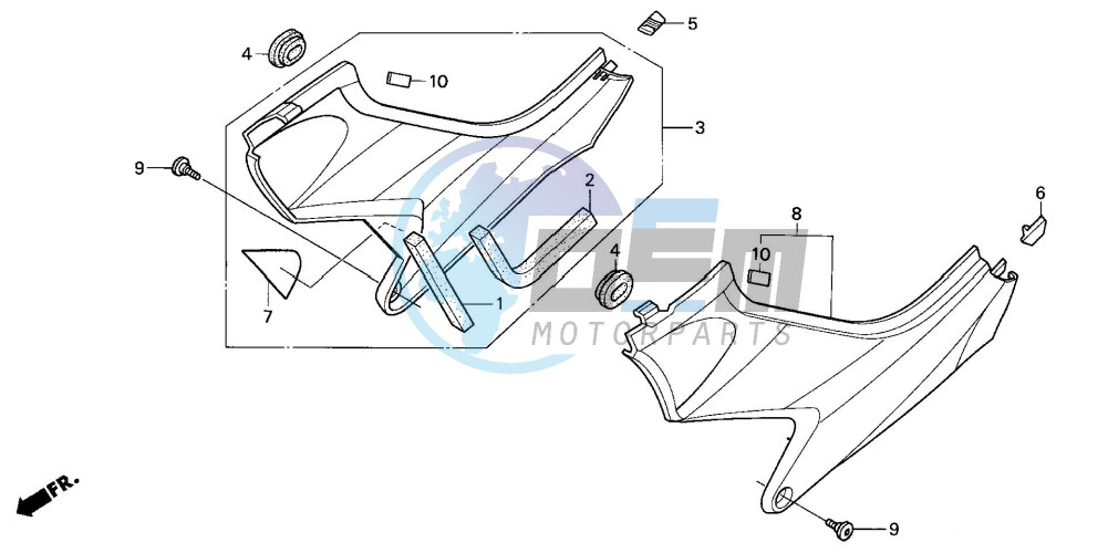 SIDE COVER (CB600F3/4/5/6)