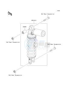 ZX 1200 B [NINJA ZX-12R] (B1-B4) [NINJA ZX-12R] drawing SHOCK ABSORBER-- S- -