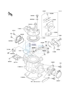 KX 100 D [KX100] (D1-D5) [KX100] drawing CYLINDER HEAD_CYLINDER