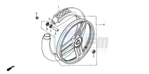 PK50M drawing FRONT WHEEL