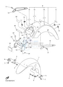 XVS1300A MIDNIGHT STAR (1CS4) drawing FENDER