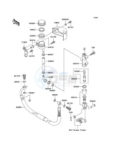 VN1600 MEAN STREAK VN1600B7F GB XX (EU ME A(FRICA) drawing Rear Master Cylinder