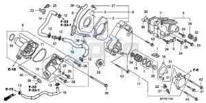 CB1300SA9 Europe Direct - (ED / ABS BCT MME TWO) drawing LEFT REAR COVER/WATER PUM P