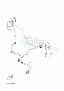 CZD300-A XMAX 300 TECH MAX (BY36) drawing HANDLE SWITCH & LEVER