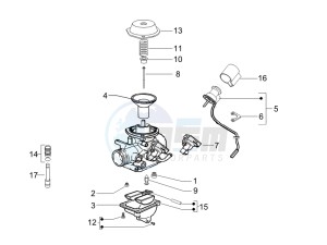 Liberty 200 4t e3 drawing Carburetors components