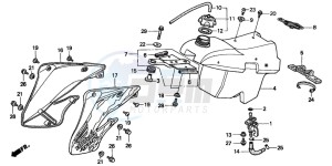 CR250R drawing FUEL TANK