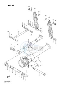 VX800 (E28) drawing REAR SWINGING ARM