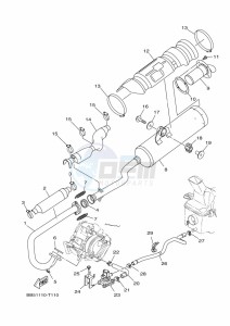 YFM450FWBD KODIAK 450 EPS (BEYA) drawing EXHAUST