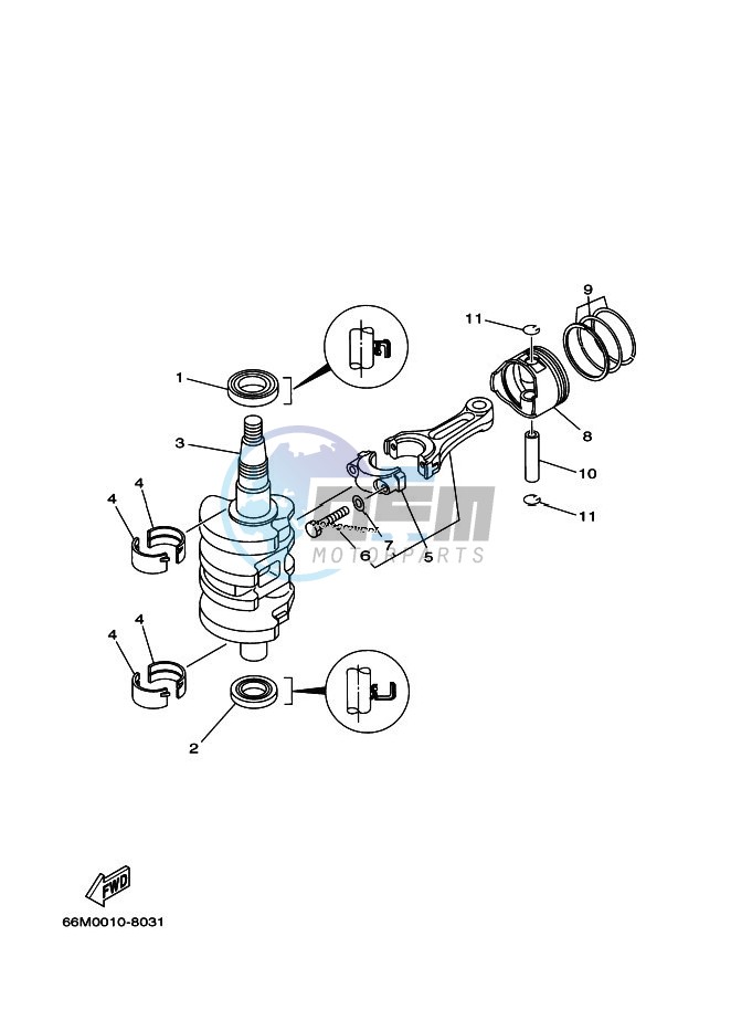 CRANKSHAFT--PISTON