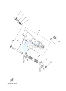 YXR700F YXR7FSPD RHINO 700 SPORTS EDITION (1RBM 1RBN 1RBP) drawing SHIFT CAM & FORK