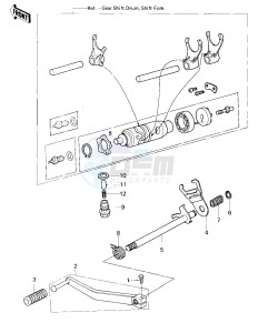 KL 250 A [KLR250] (A3-A4) [KLR250] drawing GEAR CHANGE MECHANISM -- 80-81 KL250-A3_A4- -