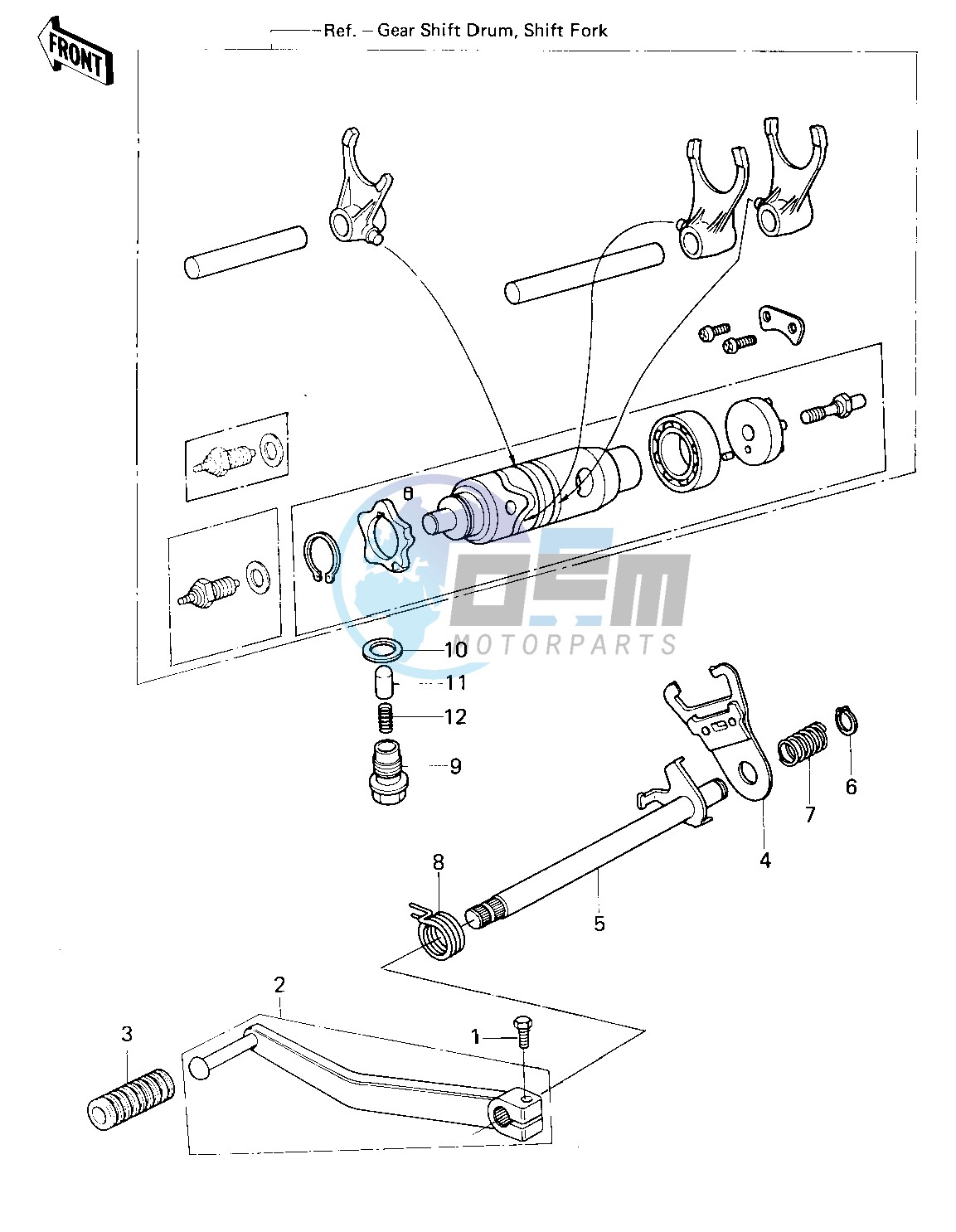 GEAR CHANGE MECHANISM -- 80-81 KL250-A3_A4- -