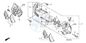 CB600FB drawing FRONT BRAKE CALIPER (CB600F/ F3)