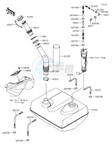 JET SKI ULTRA LX JT1500KJF EU drawing Fuel Tank