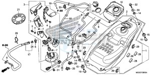 NC700DC Integra E drawing FUEL TANK/ FUEL PUMP