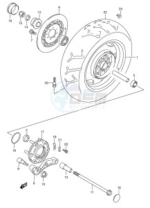 VL1500 (E2) drawing REAR WHEEL (MODEL Y K1)