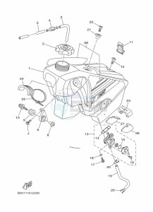 YZ125 (B0V2) drawing FUEL TANK