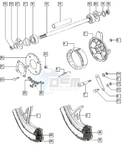 FLEXER_25-45kmh_K1-K3 50 K1-K3 drawing Rear wheel