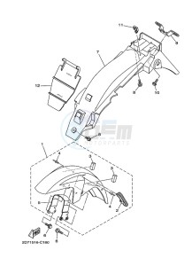 YBR125E YBR125 (BN9C) drawing FENDER