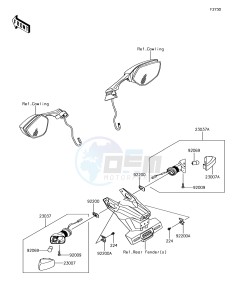 NINJA ZX-10R ZX1000SJF XX (EU ME A(FRICA) drawing Turn Signals