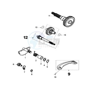 LUDIX 12 RSP2 drawing DRIVE SHAFTS / KICKSTARTER