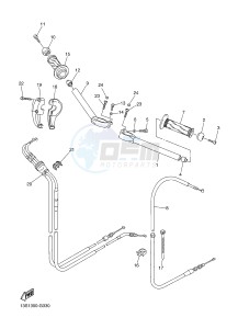 YZF-R6 R6 600 (1JSX) drawing STEERING HANDLE & CABLE