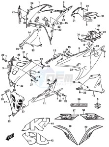 GSX-R125 drawing SIDE COWLING (GSX-R125RLX)