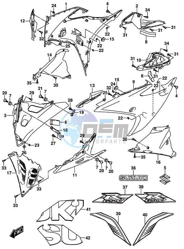 SIDE COWLING (GSX-R125RLX)